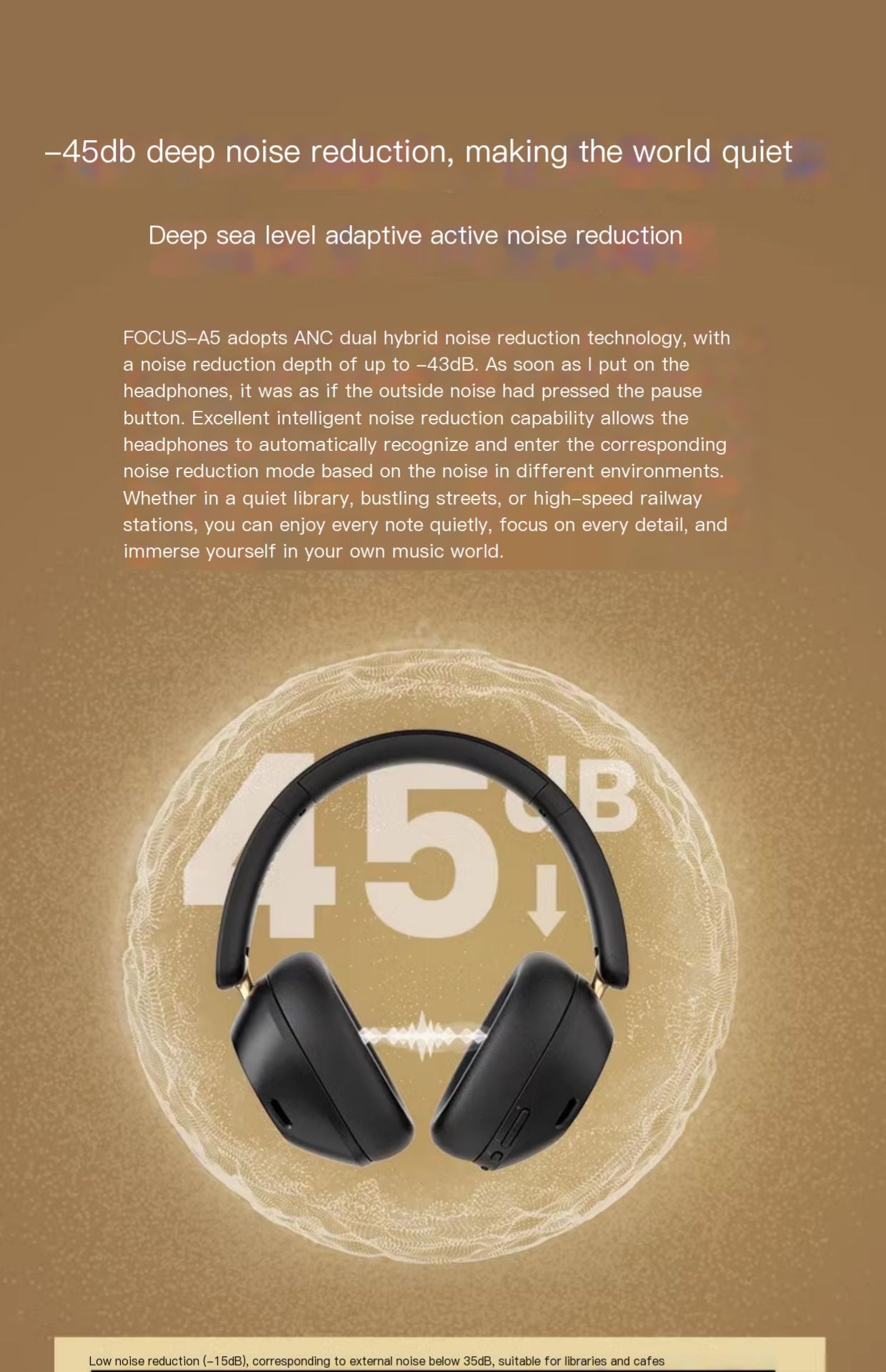 Active noise canceling headphones