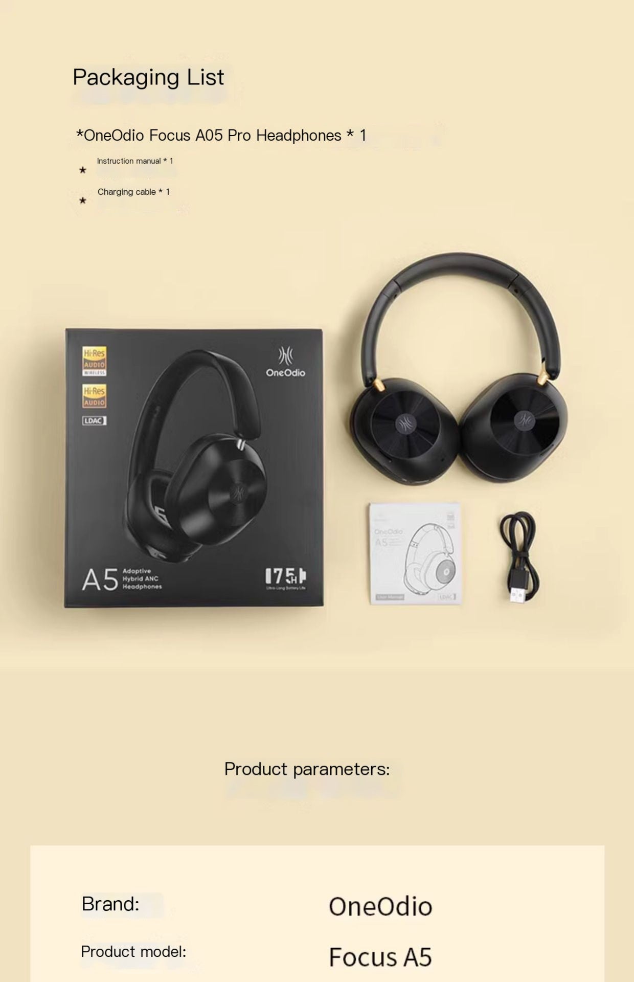 Active noise canceling headphones