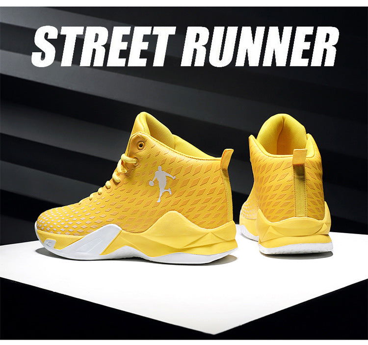 786 Basketball Shoes Men's Women's Autumn and Winter High-top Plaid Leather Fashionable Wear-resistant Sports Shoes Couple's Training Trendy Shoes
