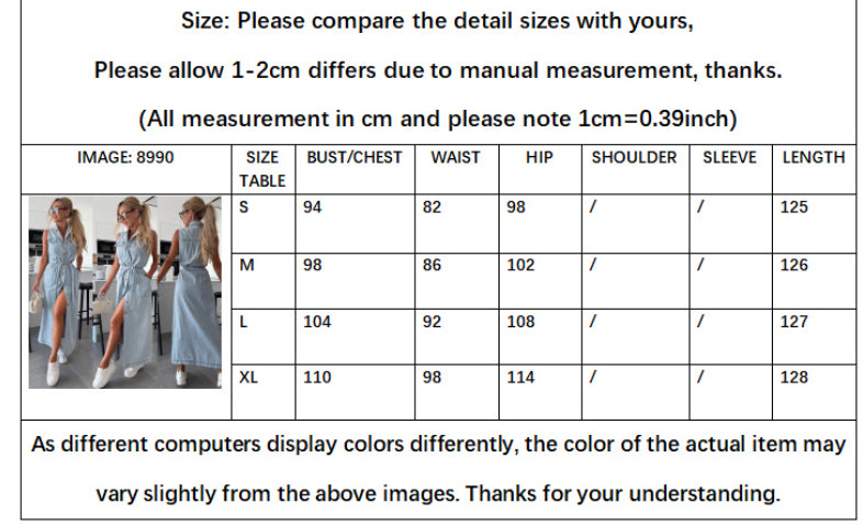 Sleeveless Long Tie Waist Single Breasted Denim Dress